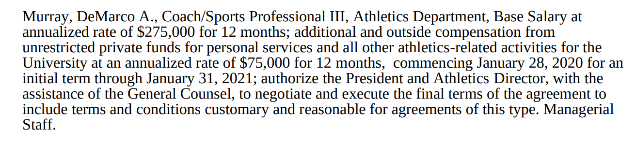 Murray contract